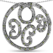 Bids.com 0.22 Carat Genuine Green Diamond .925 Sterling Silver Pendant Pendants