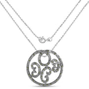 Bids.com 0.22 Carat Genuine Green Diamond .925 Sterling Silver Pendant Pendants