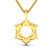 Bids.com 0.14 Carat Genuine White Diamond 14K Yellow Gold Semi Mount Pendant - holds 8.00mm Round Gemstone Pendants