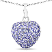 Bids.com 7.00 Carat Genuine Tanzanite .925 Sterling Silver Pendant Pendants