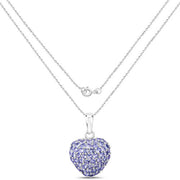 Bids.com 7.00 Carat Genuine Tanzanite .925 Sterling Silver Pendant Pendants