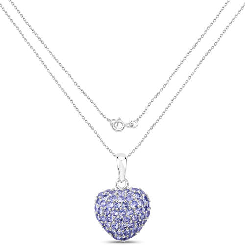 Bids.com 7.00 Carat Genuine Tanzanite .925 Sterling Silver Pendant Pendants