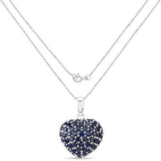 Bids.com 7.26 Carat Genuine Blue Sapphire .925 Sterling Silver Pendant Pendants