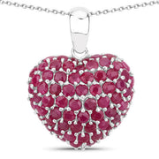 Bids.com 8.58 Carat Genuine Ruby .925 Sterling Silver Pendant Pendants