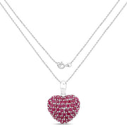 Bids.com 8.58 Carat Genuine Ruby .925 Sterling Silver Pendant Pendants