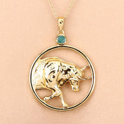 Bids.com 0.23 Carat Genuine Emerald .925 Sterling Silver Pendant Pendants