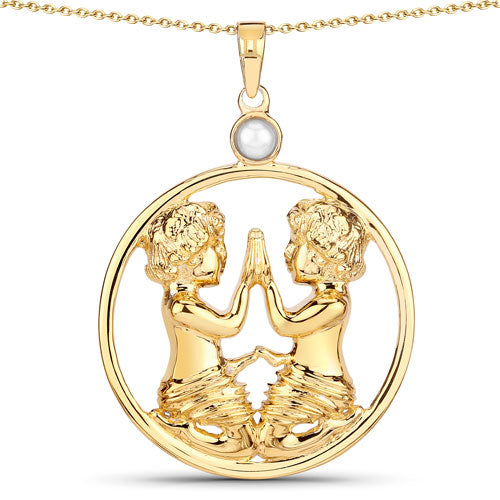 Bids.com 0.45 Carat Genuine Pearl .925 Sterling Silver Pendant Pendants