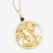 Bids.com 0.27 Carat Genuine Blue Sapphire .925 Sterling Silver Pendant Pendants