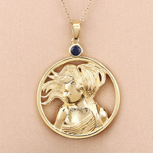 Bids.com 0.27 Carat Genuine Blue Sapphire .925 Sterling Silver Pendant Pendants