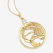 Bids.com 0.32 Carat Genuine Blue Topaz .925 Sterling Silver Pendant Pendants