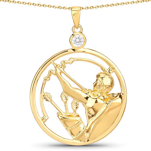 Bids.com 0.33 Carat Genuine White Zircon .925 Sterling Silver Pendant Pendants
