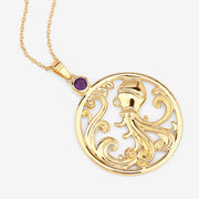 Bids.com 0.24 Carat Genuine Amethyst .925 Sterling Silver Pendant Pendants
