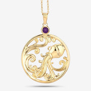 Bids.com 0.24 Carat Genuine Amethyst .925 Sterling Silver Pendant Pendants