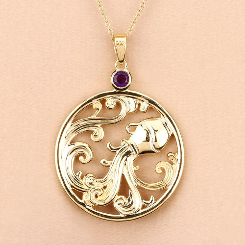 Bids.com 0.24 Carat Genuine Amethyst .925 Sterling Silver Pendant Pendants