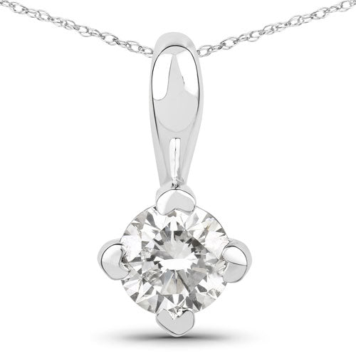 Bids.com 0.33 Carat Genuine Lab Grown Diamond 14K White Gold Pendant Pendants