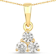 Bids.com 0.33 Carat Genuine Lab Grown Diamond 14K Yellow Gold Pendant Pendants