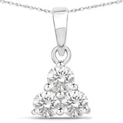 Bids.com 0.51 Carat Genuine Lab Grown Diamond 14K White Gold Pendant Pendants
