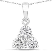 Bids.com 0.75 Carat Genuine Lab Grown Diamond 14K White Gold Pendant Pendants