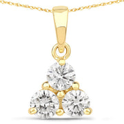 Bids.com 0.75 Carat Genuine Lab Grown Diamond 14K Yellow Gold Pendant Pendants