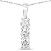 Bids.com 0.75 Carat Genuine Lab Grown Diamond 14K White Gold Pendant Pendants