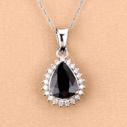 Bids.com 2.09 Carat Genuine Blue Sapphire and White Diamond 14K White Gold Pendant Pendants