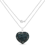 Bids.com 1.25 Carat Genuine Blue Diamond .925 Sterling Silver Pendant Pendants