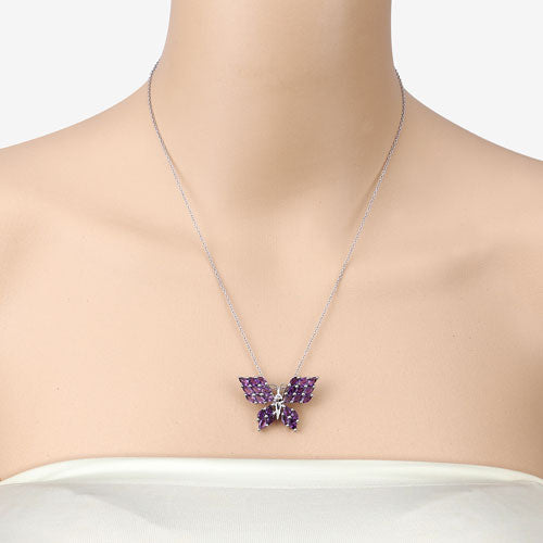 Bids.com 3.90 Carat Genuine Amethyst .925 Sterling Silver Pendant Pendants Wheat