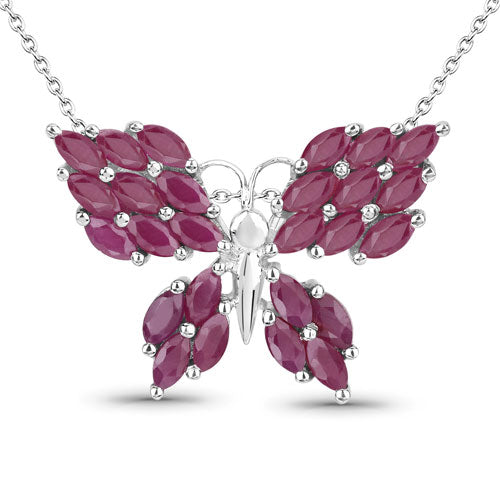 Bids.com 3.12 Carat Genuine Ruby .925 Sterling Silver Pendant Pendants