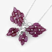 Bids.com 3.12 Carat Genuine Ruby .925 Sterling Silver Pendant Pendants