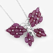 Bids.com 3.12 Carat Genuine Ruby .925 Sterling Silver Pendant Pendants