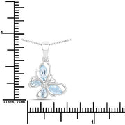 Bids.com 0.78 Carat Genuine Blue Topaz .925 Sterling Silver Pendant Pendants