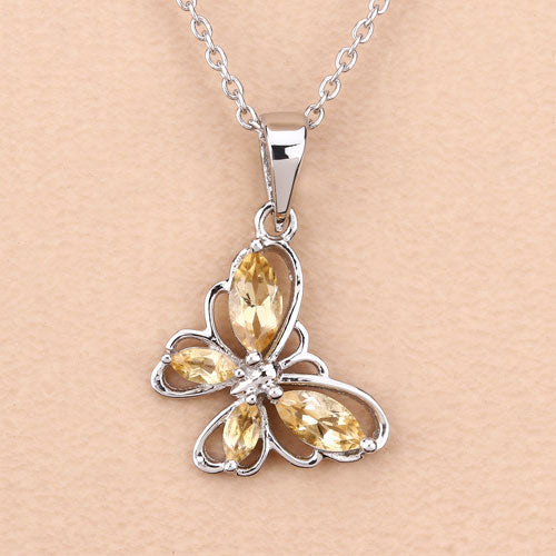Bids.com 0.62 Carat Genuine Citrine .925 Sterling Silver Pendant Pendants