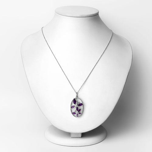Bids.com 2.12 Carat Genuine Amethyst .925 Sterling Silver Pendant Pendants