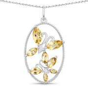 Bids.com 2.30 Carat Genuine Citrine .925 Sterling Silver Pendant Pendants