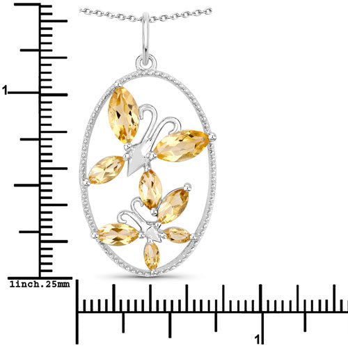 Bids.com 2.30 Carat Genuine Citrine .925 Sterling Silver Pendant Pendants