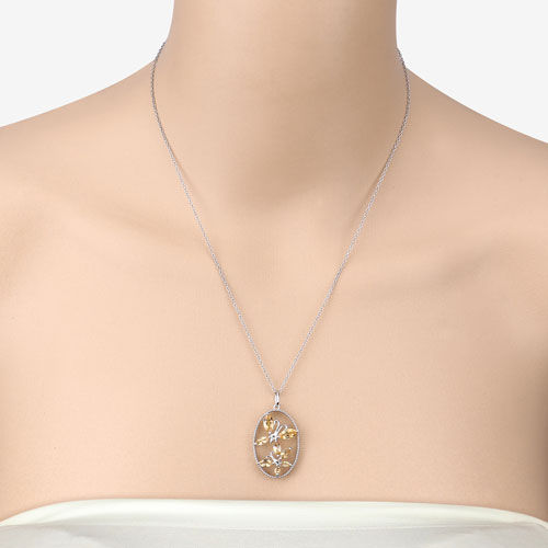 Bids.com 2.30 Carat Genuine Citrine .925 Sterling Silver Pendant Pendants