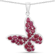 Bids.com 4.72 Carat Genuine Ruby .925 Sterling Silver Pendant Pendants