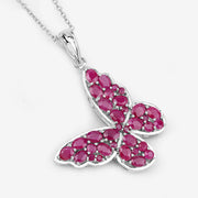 Bids.com 4.72 Carat Genuine Ruby .925 Sterling Silver Pendant Pendants
