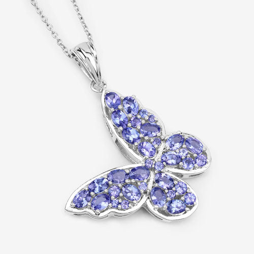 Bids.com 3.78 Carat Genuine Tanzanite .925 Sterling Silver Pendant Pendants