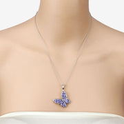 Bids.com 3.78 Carat Genuine Tanzanite .925 Sterling Silver Pendant Pendants