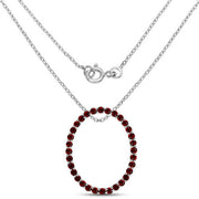 Bids.com 3.52 Carat Genuine Garnet .925 Sterling Silver Pendant Pendants