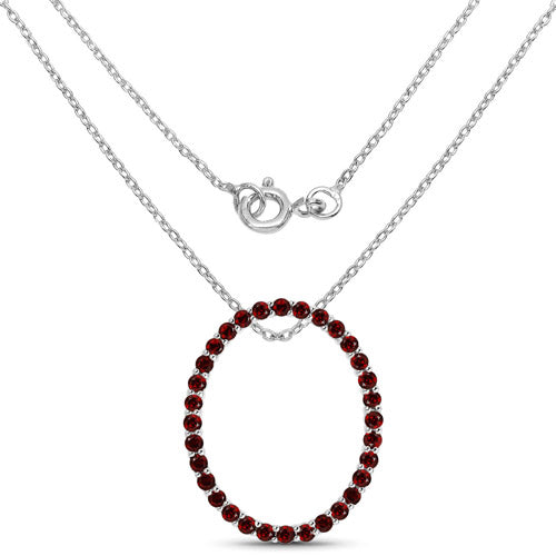 Bids.com 3.52 Carat Genuine Garnet .925 Sterling Silver Pendant Pendants