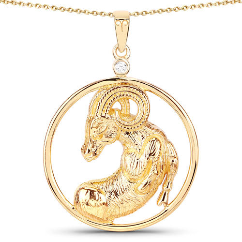 Bids.com 0.03 Carat Genuine White Diamond .925 Sterling Silver Pendant Pendants