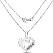 Bids.com 0.18 Carat Genuine Ruby .925 Sterling Silver Pendant Pendants