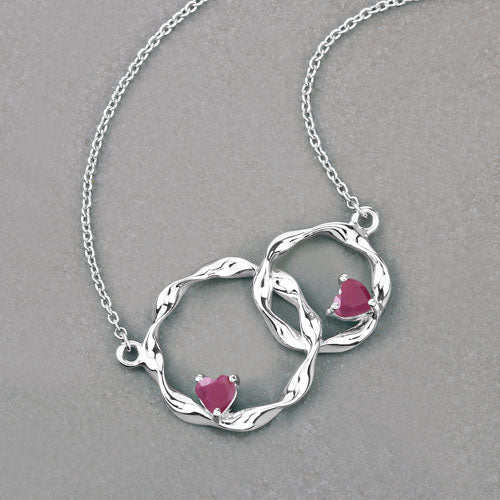 Bids.com 0.70 Carat Genuine Ruby .925 Sterling Silver Pendant Pendants