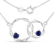 Bids.com 0.70 Carat Genuine Blue Sapphire .925 Sterling Silver Pendant Pendants