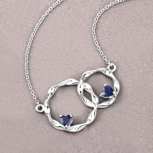 Bids.com 0.70 Carat Genuine Blue Sapphire .925 Sterling Silver Pendant Pendants