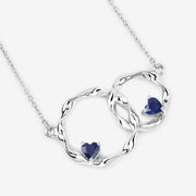 Bids.com 0.70 Carat Genuine Blue Sapphire .925 Sterling Silver Pendant Pendants