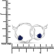Bids.com 0.70 Carat Genuine Blue Sapphire .925 Sterling Silver Pendant Pendants