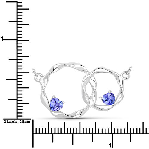 Bids.com 0.38 Carat Genuine Tanzanite .925 Sterling Silver Pendant Pendants